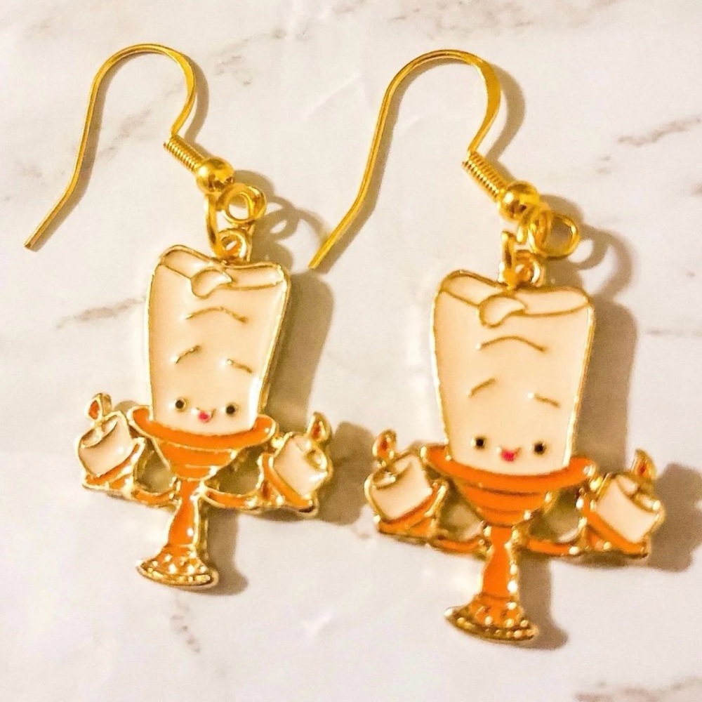 Beauty & The Beast Lumiere Dangle Earrings